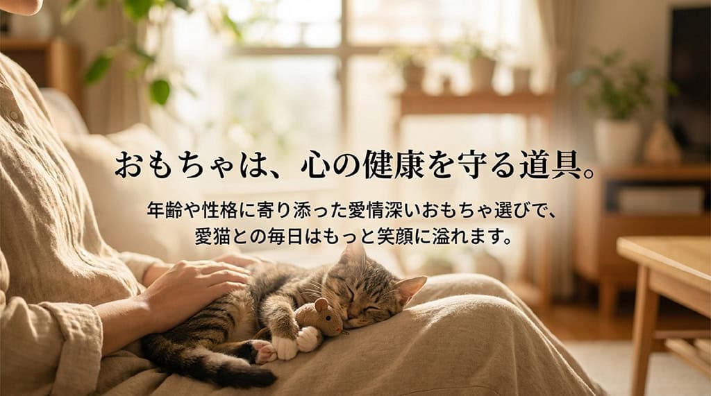 おもちゃは、心の健康を守る道具。年齢や性格に寄り添ったおもちゃ選びで愛猫との毎日を笑顔に。